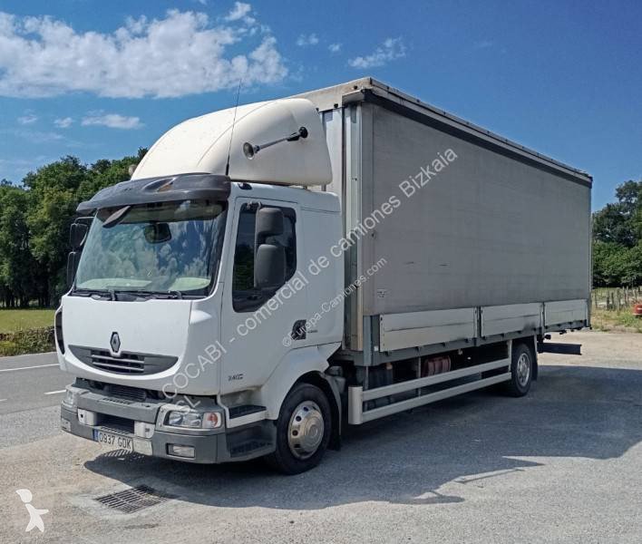 Camión tautliner (lonas correderas) Renault Midlum 240 DXI 4x2 Diesel Euro 4 usado - miniatura 1
