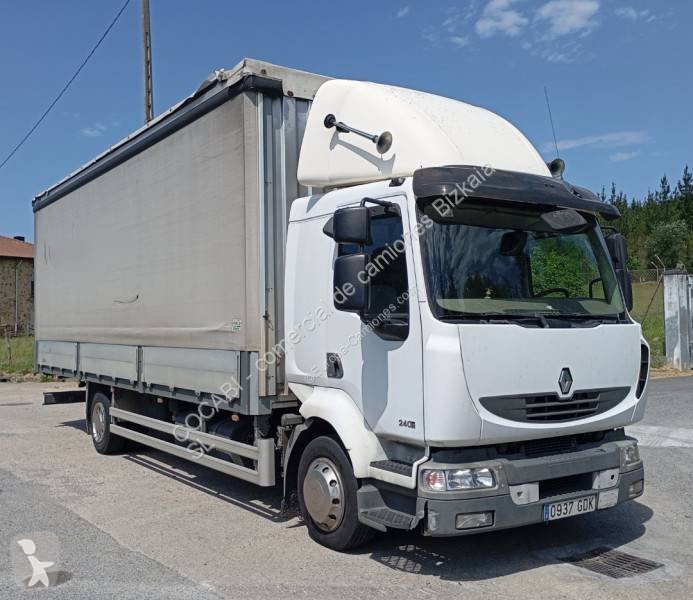Camión tautliner (lonas correderas) Renault Midlum 240 DXI 4x2 Diesel Euro 4 usado - miniatura 2