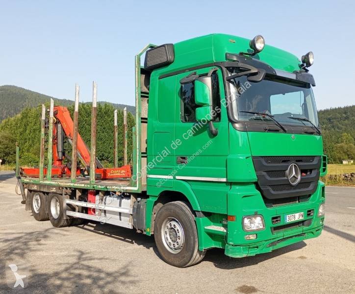 Camión Maderero Mercedes-Benz Actros 2648 6x2 con Grúa Euro 5 de Segunda Mano - miniatura 2